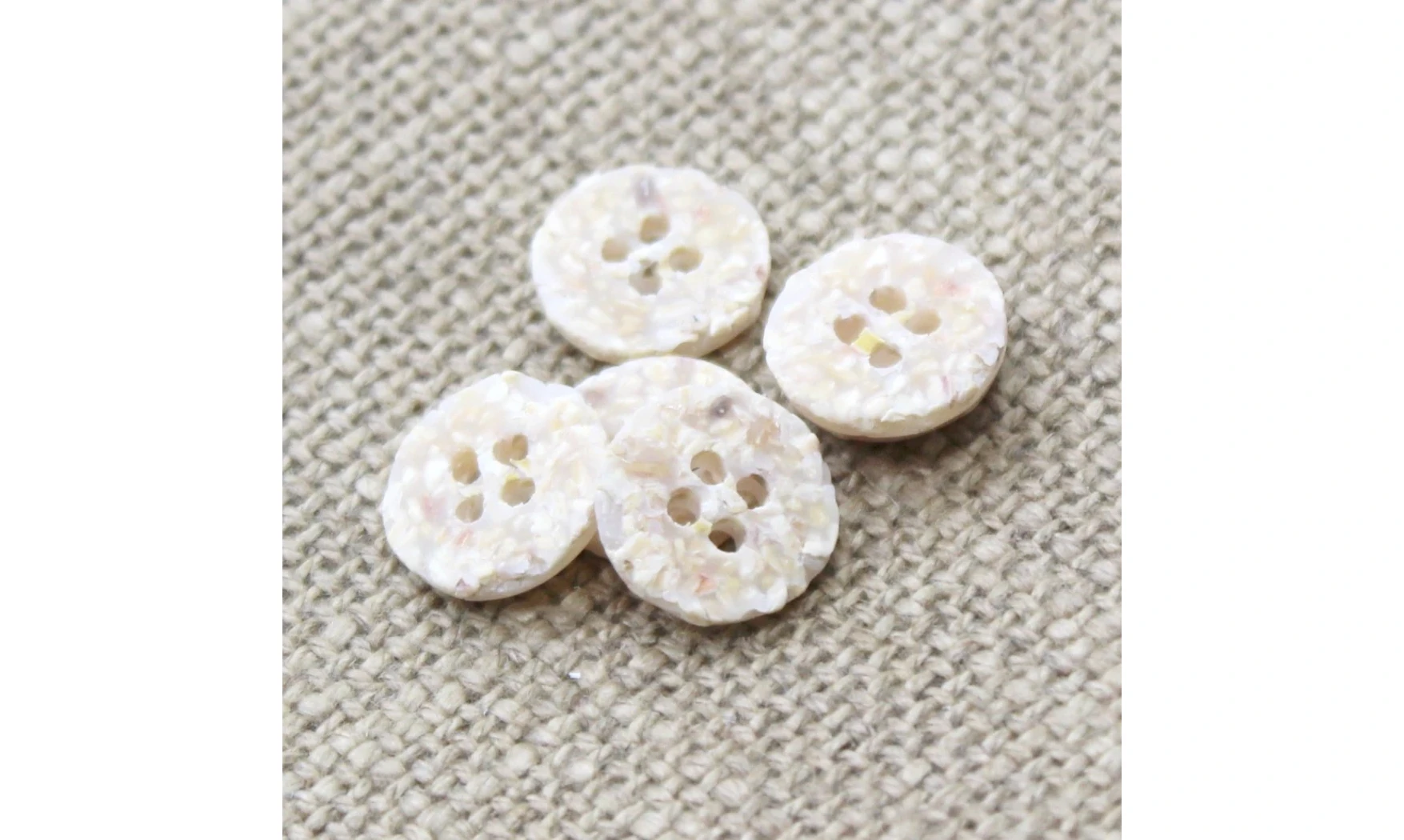 6 boutons / 13MM / Beige "Liège"