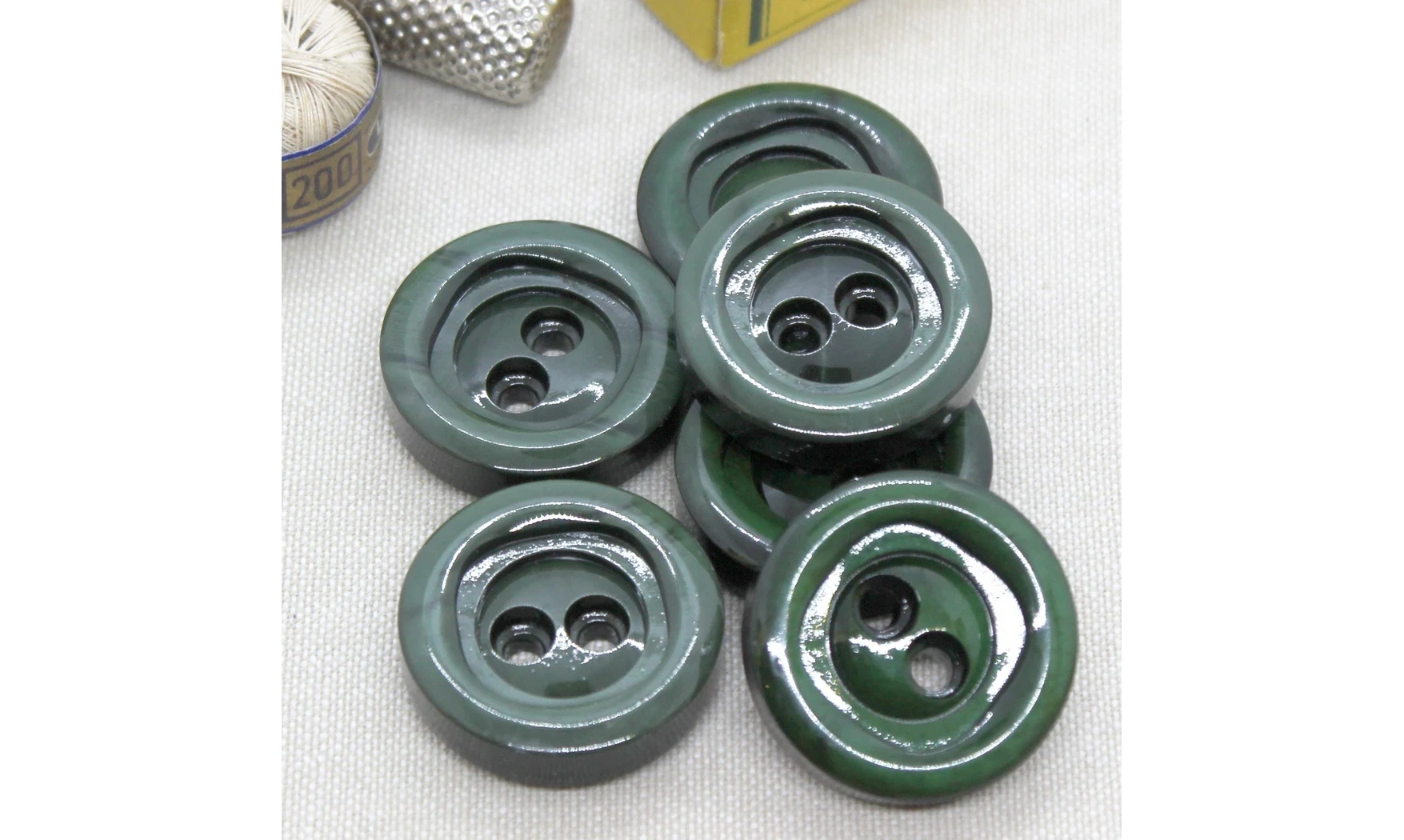6 boutons / 30MM / Vert