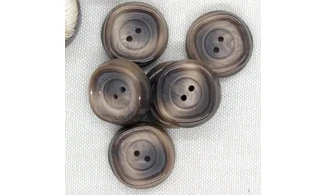 6 boutons / 23MM / Brun