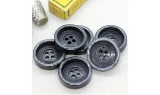 Bouton VINTAGE GRIS / par 6 / 30MM