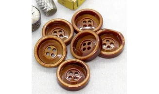 Bouton VINTAGE BRUN / par 6 / 30MM