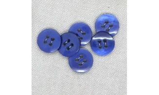 6 boutons / 14MM / Bleu uni