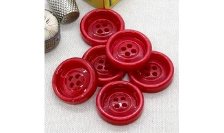 Bouton VINTAGE ROUGE / par 6 / 27MM