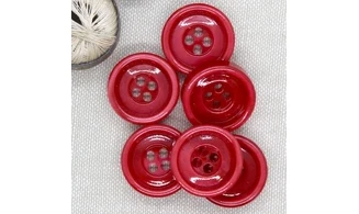 Bouton VINTAGE ROUGE / par 6 / 22MM