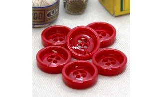 Bouton VINTAGE ROUGE / par 6 / 18MM