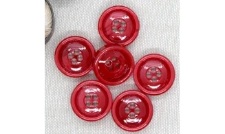 Bouton VINTAGE ROUGE / par 6 / 18MM