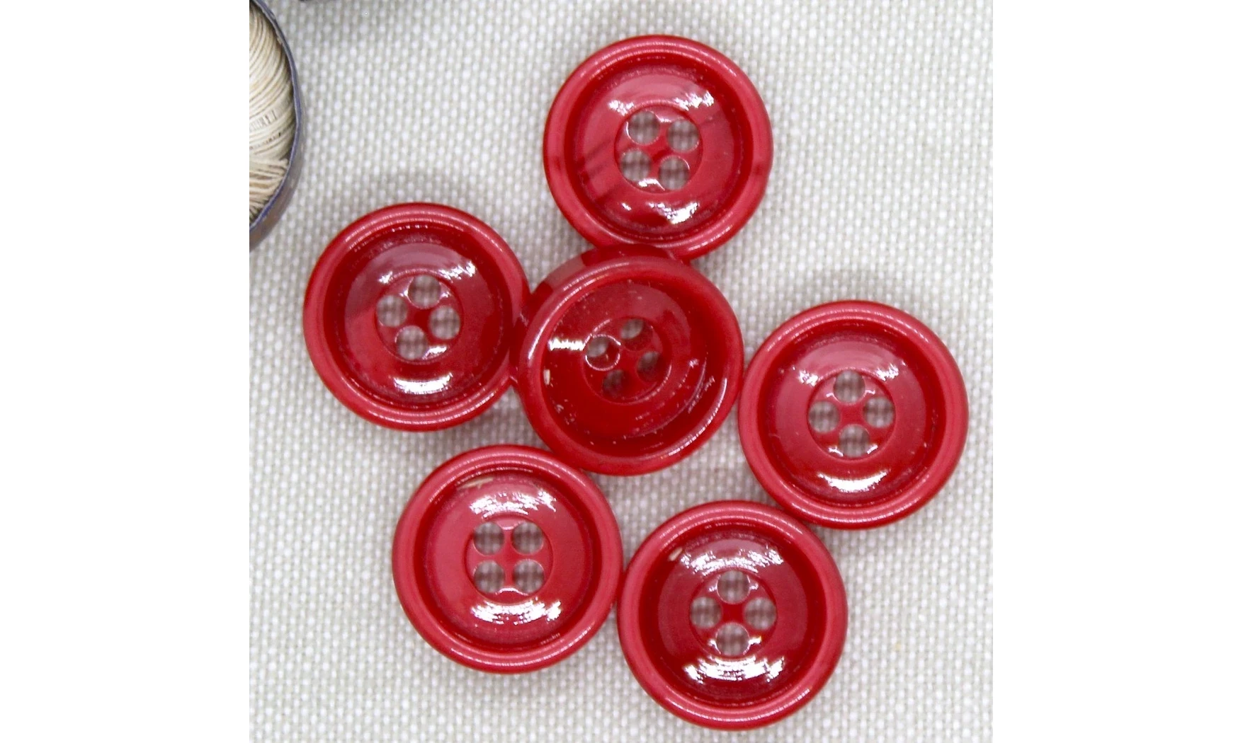 Bouton VINTAGE ROUGE / par 6 / 18MM