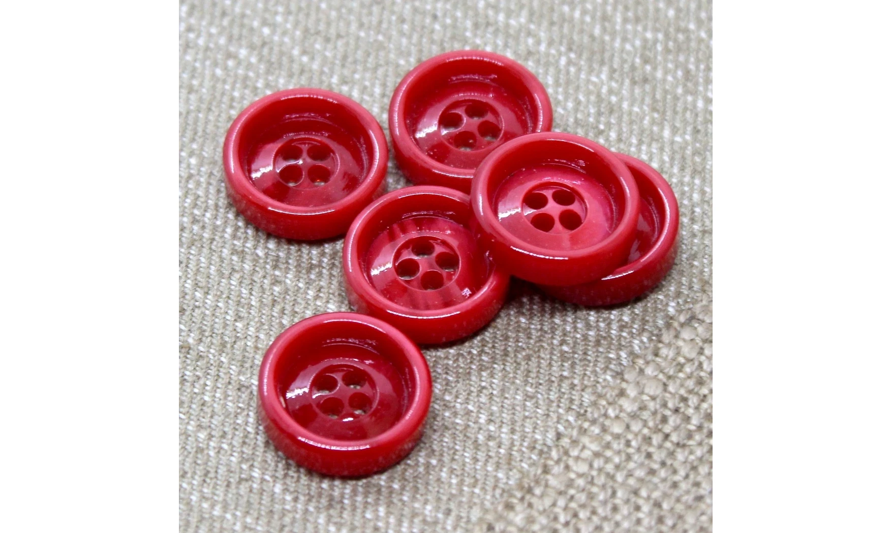 Bouton VINTAGE ROUGE / par 6 / 18MM