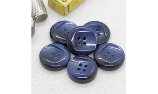 Bouton VINTAGE BLEU / par 6 / 31MM
