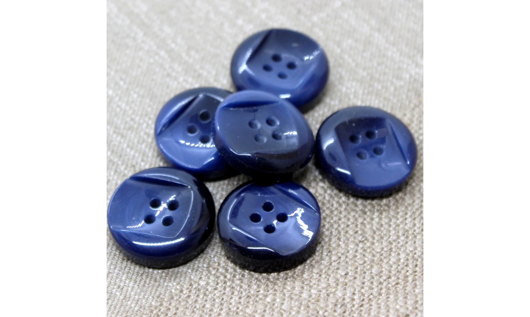 Bouton VINTAGE BLEU / par 6 / 31MM