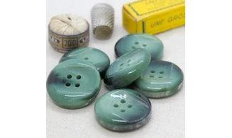 Bouton VINTAGE VERT / par 6 / 31MM