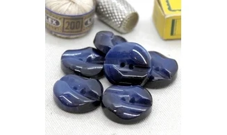 6 boutons / 22MM / Bleu