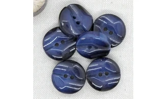 6 boutons / 22MM / Bleu