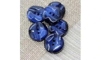 6 boutons / 22MM / Bleu