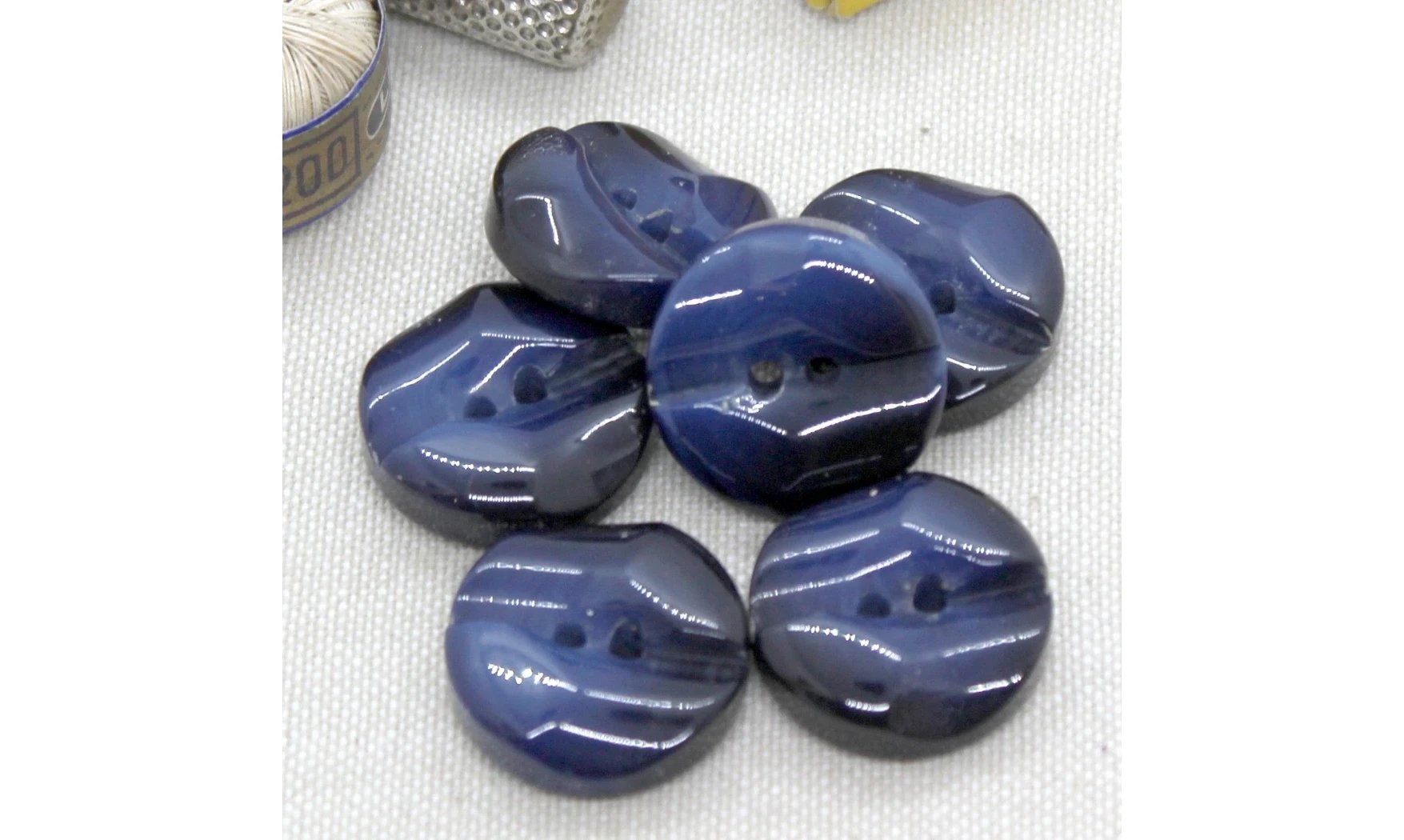 6 boutons / 22MM / Bleu