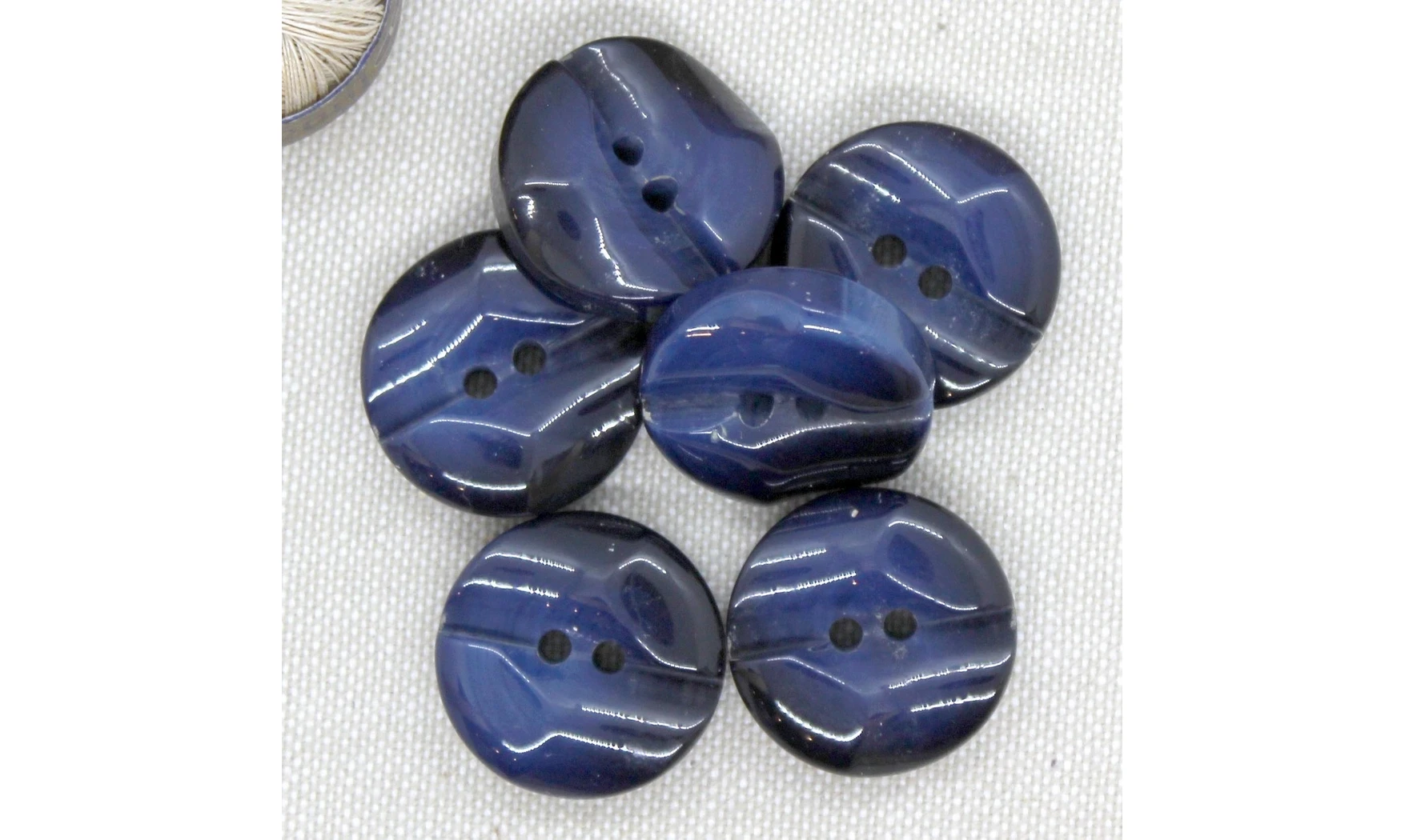 6 boutons / 22MM / Bleu