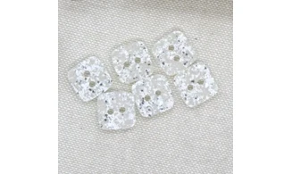 6 boutons / 12MM / Carré moucheté