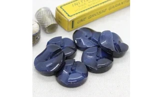 6 boutons / 27MM / Bleu