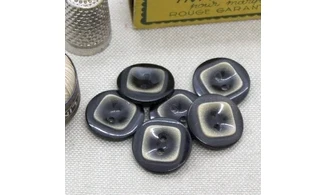 6 boutons / 18MM / Noir et doré