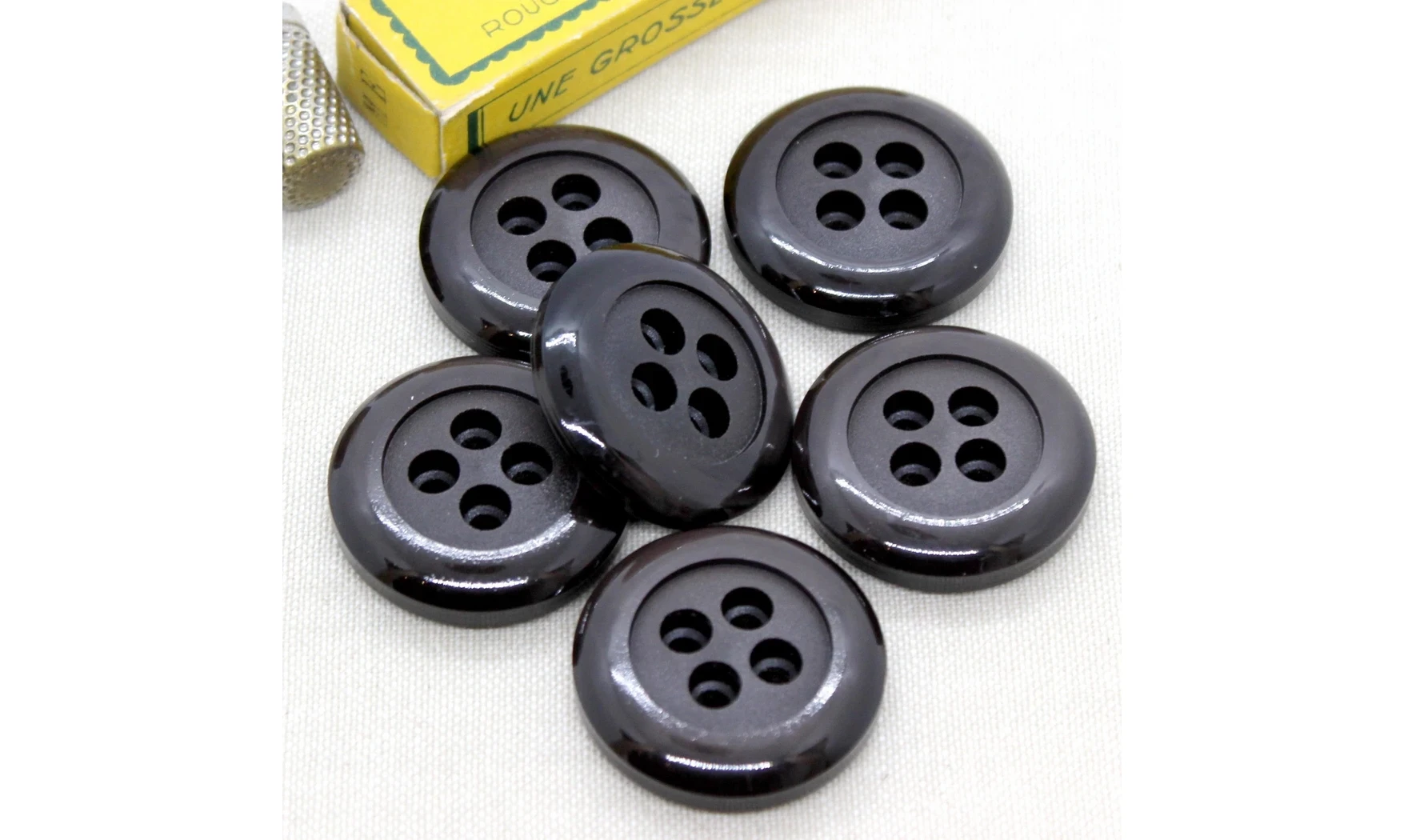 Bouton VINTAGE NOIR / par 6 / 35MM