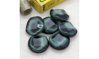 Bouton VINTAGE VERT / par 6 / 22MM