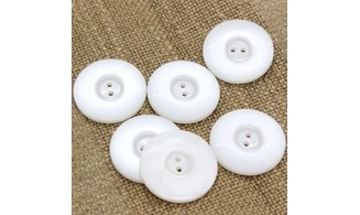 6 boutons / 31MM / Blanc nacré