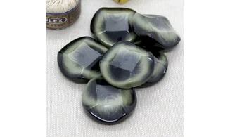 Bouton VINTAGE VERT / par 6 / 27MM