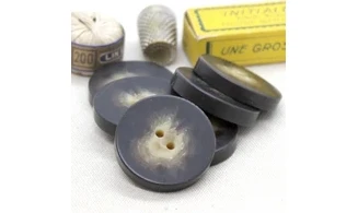 6 boutons / 33MM / Brun