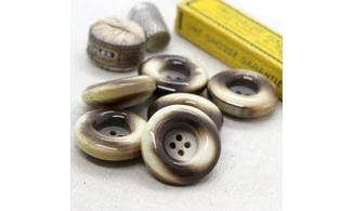 Bouton VINTAGE BRUN / par 6 / 34MM