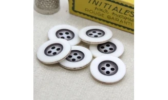 6 boutons / 20MM / Noir et blanc