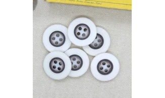 6 boutons / 20MM / Noir et blanc