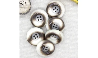 Bouton VINTAGE BRUN / par 6 / 27MM