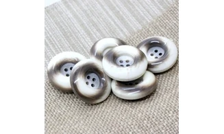 Bouton VINTAGE BRUN / par 6 / 27MM