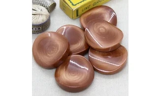 Bouton VINTAGE BRUN / par 6 / 34MM