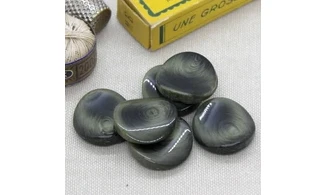 Bouton VINTAGE VERT / par 6 / 22MM