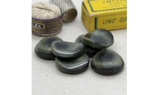 Bouton VINTAGE VERT / par 6 / 22MM