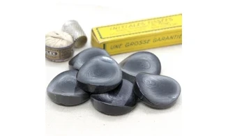 Bouton VINTAGE GRIS / par 6 / 34MM