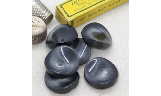 Bouton VINTAGE GRIS / par 6 / 31MM