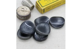 Bouton VINTAGE GRIS / par 6 / 27MM