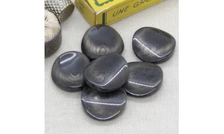 Bouton VINTAGE BRUN / par 6 / 22MM