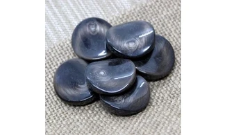 Bouton VINTAGE BRUN / par 6 / 22MM