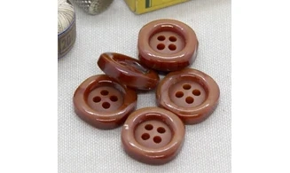 Bouton VINTAGE BRUN / par 6 / 20MM