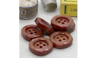 Bouton VINTAGE BRUN / par 6 / 20MM