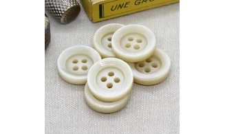 6 boutons / 21MM / Ivoire