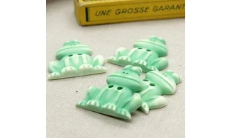 4 boutons / 35MM / Vert "Grenouille"