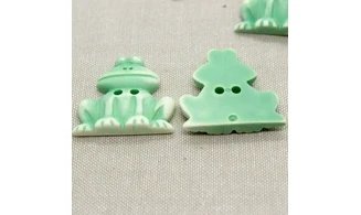 4 boutons / 35MM / Vert "Grenouille"