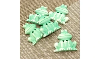 4 boutons / 35MM / Vert "Grenouille"