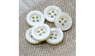 6 boutons / 18MM / Ivoire