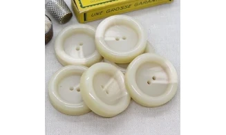 Bouton VINTAGE IVOIRE / par 6 / 39MM