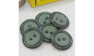 Bouton VINTAGE VERT / par 6 / 22MM